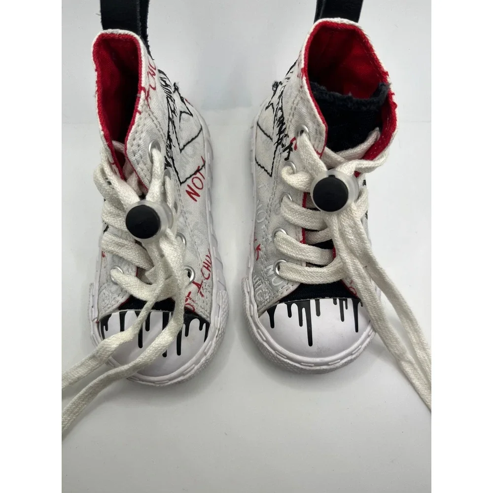 Converse Chuck Taylor All Star Toddler High Top White Graffiti Print‎ Size 5